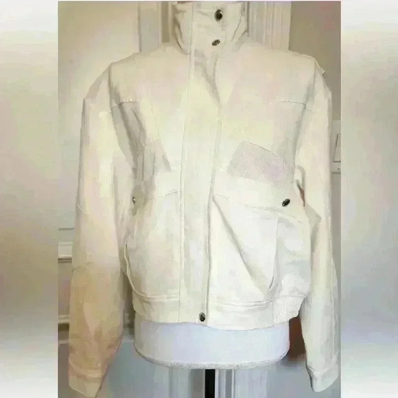 BlankNyc Jacket Large WhyCotton Short Relaxed Fit Women Zip Up - Picture 1 of 8